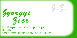 gyorgyi zier business card